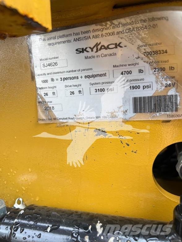 SkyJack SJIII4626 Škaraste platforme