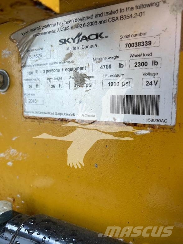 SkyJack SJIII4626 Škaraste platforme