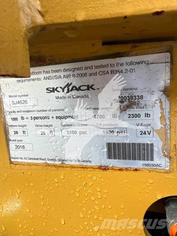 SkyJack SJIII4626 Nůžková zvedací plošina