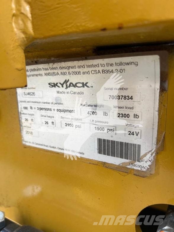 SkyJack SJIII4626 Nůžková zvedací plošina