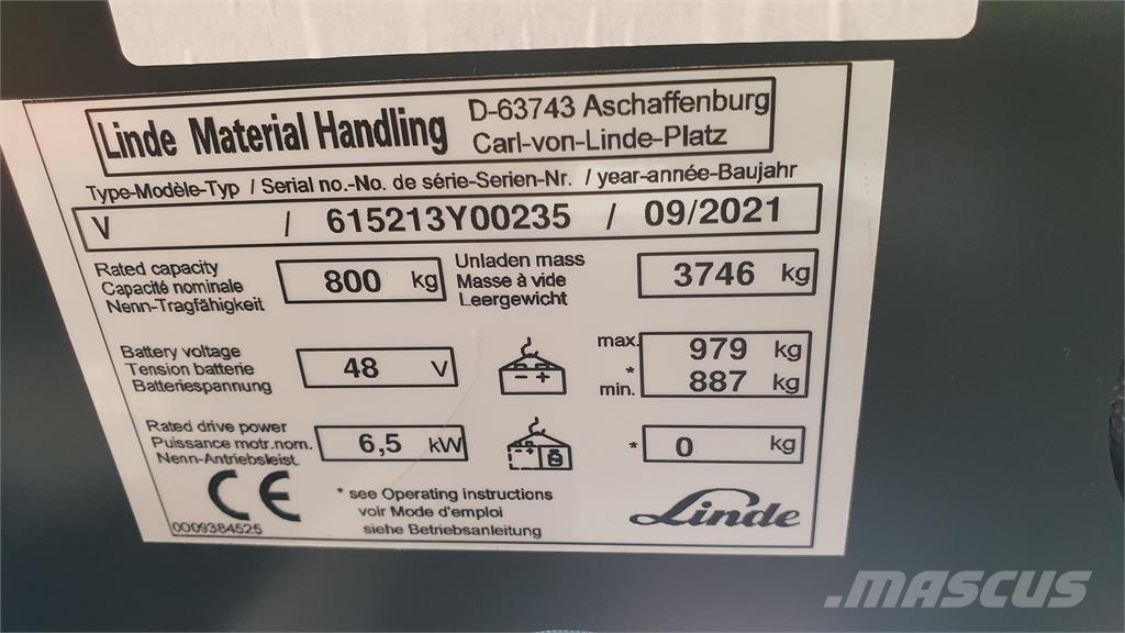 Linde V48 معدات الرفع عالي المستوى