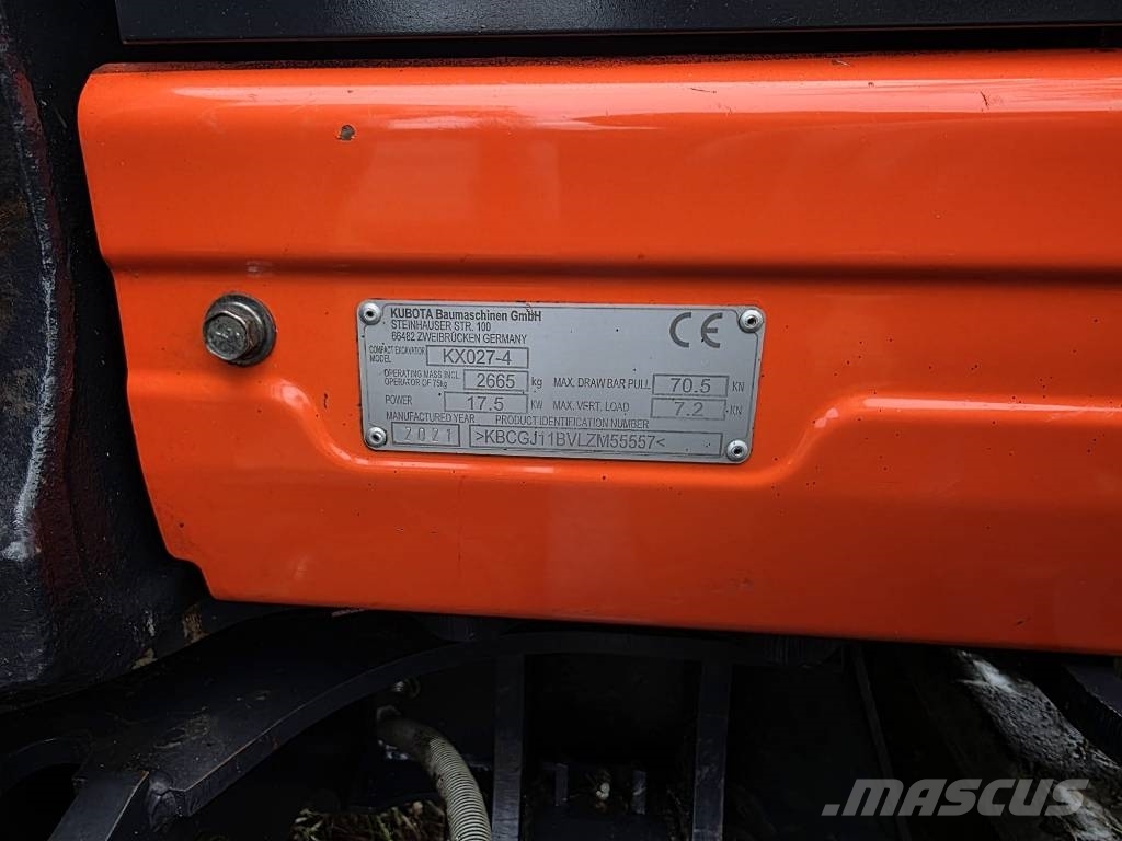 Kubota KX 027-4 Miniekskavaatorid < 7 t