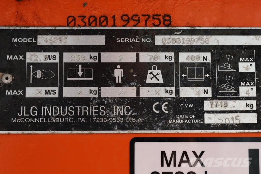 JLG 460SJ Diesel, 4x4 Drive, 16m Working Height, 13m R Teleskopske dvižne ploščadi