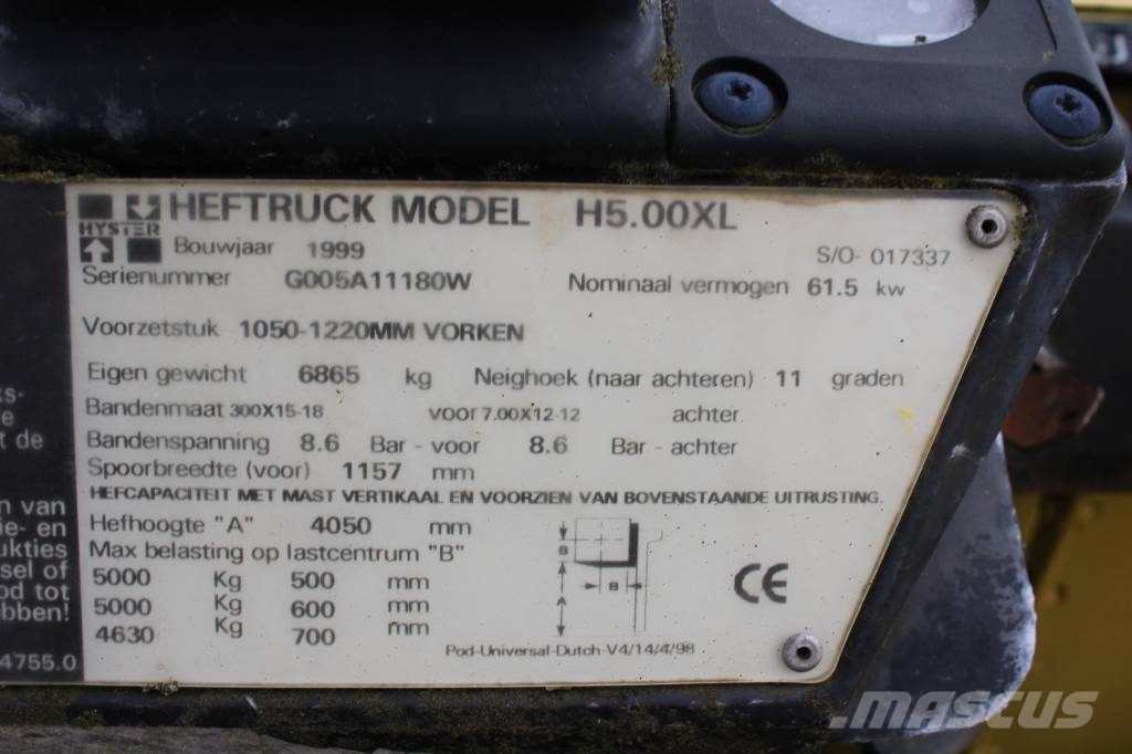 Hyster H 5.00 XL Diesel forklifts