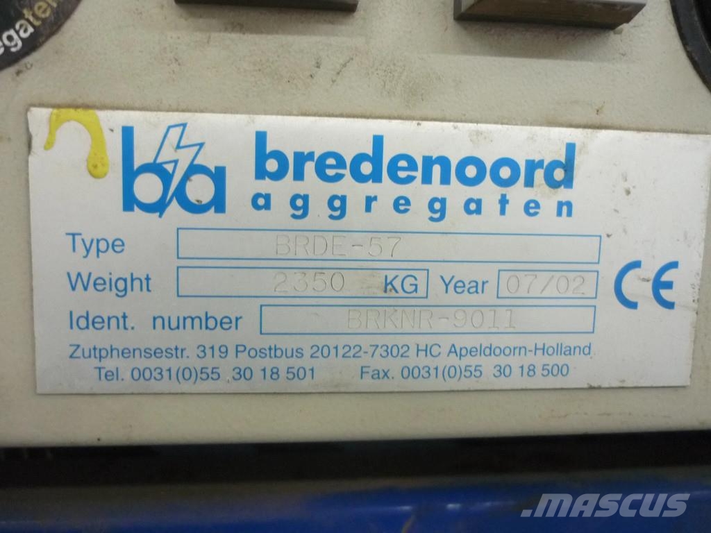 Deutz Bredenoord BRDE-57 57 KVA Diesel Aggregaat Generat Geradores a diesel
