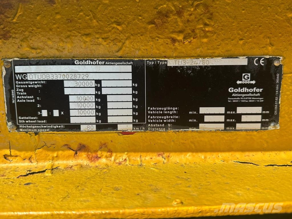 Goldhofer TU 3-24/80 DIEPLADER AANHANGER + RAMPEN Maskintransporter