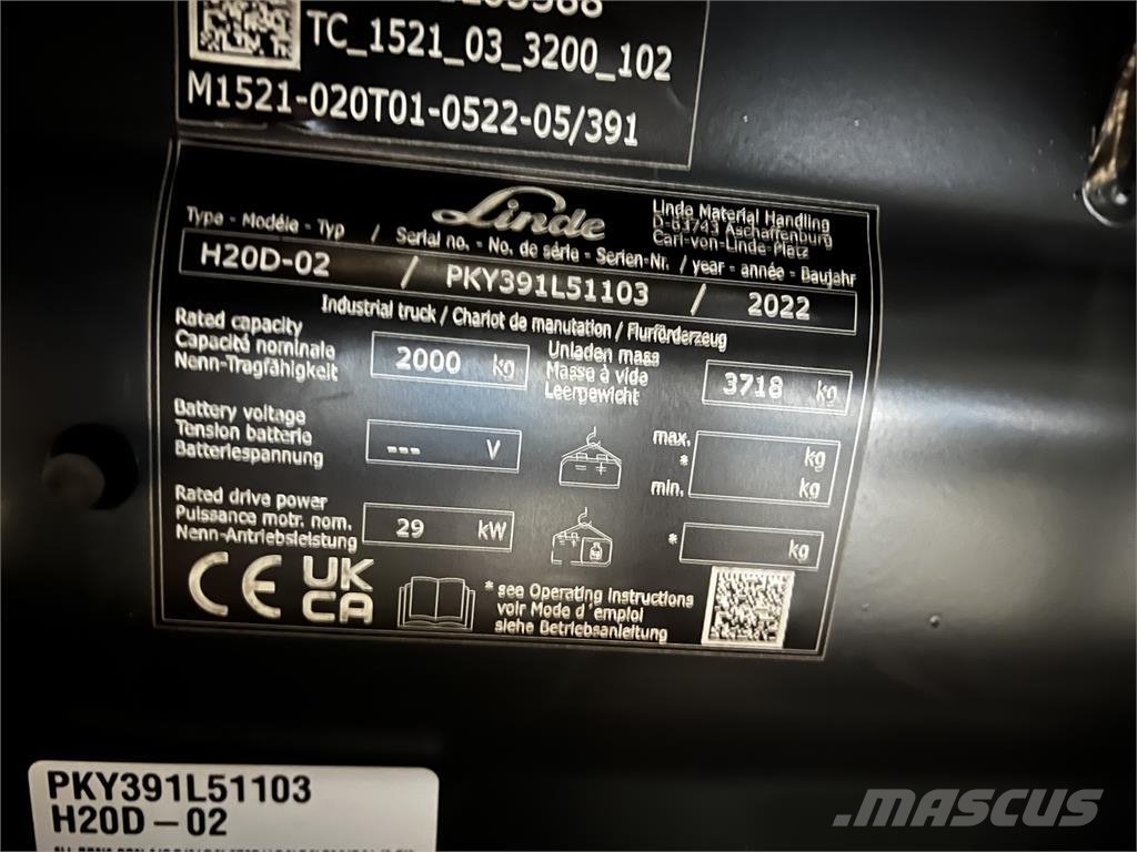 Linde H20D Diesel forklifts