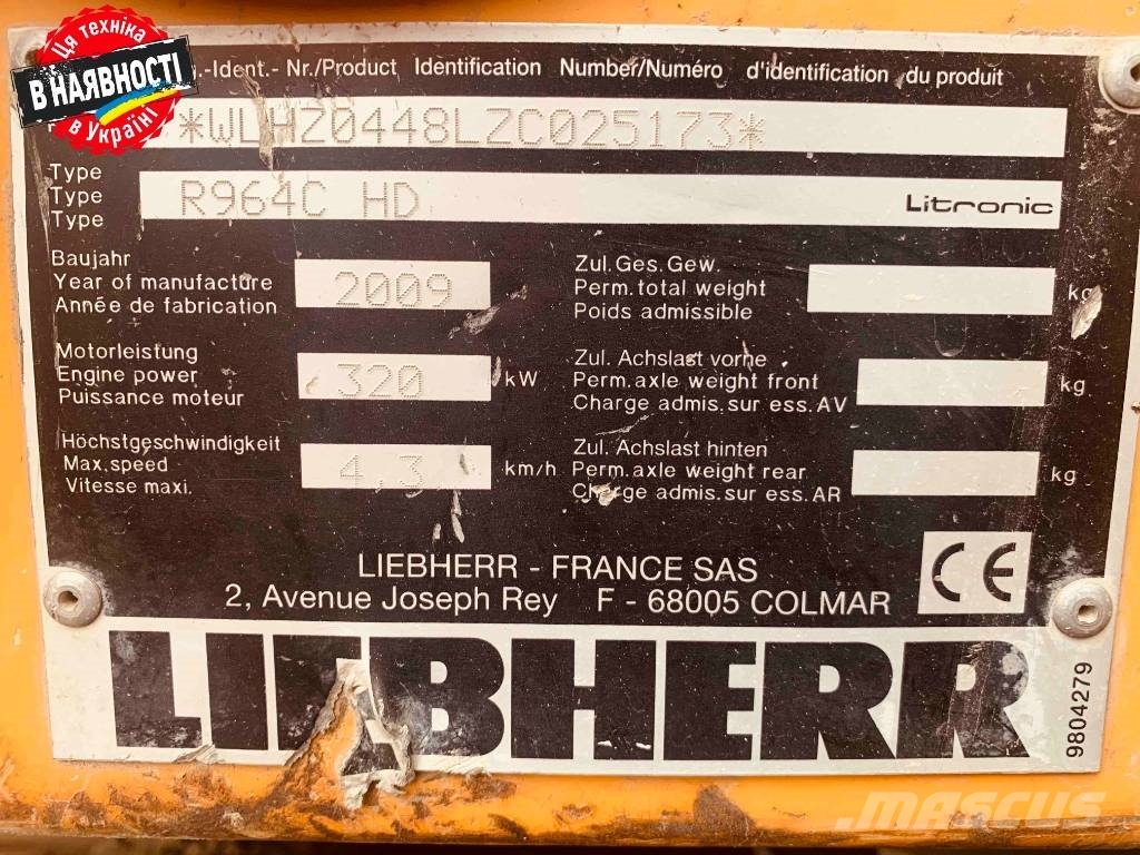 Liebherr R 964 C Litronic 履带挖掘机