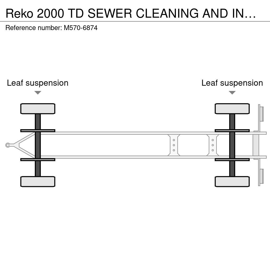 Reko 2000 TD SEWER CLEANING AND INSPECTION EQUIPMENT Gesloten opbouw trailers