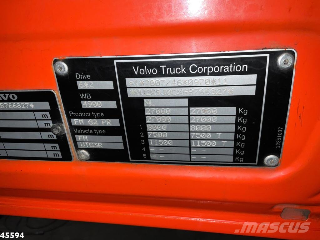 Volvo FM 330 Euro 6 Geesink 20m³ شاحنات المخلفات