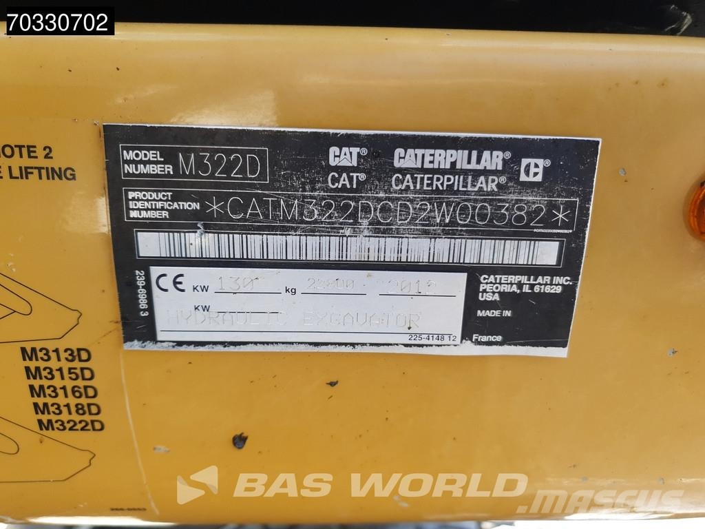 CAT M322 D Rail & Road Pelle sur pneus