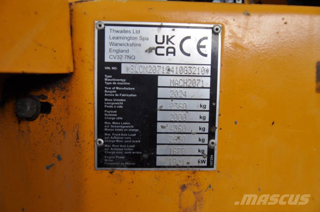Thwaites MACH 2071 Site dumpers