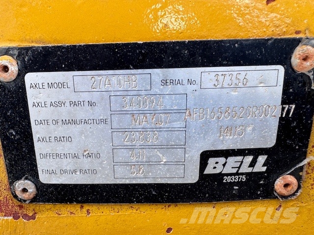 Bell B 50 D USED PARTS AXLES Ejes