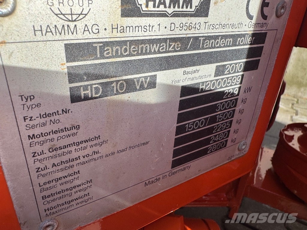 Hamm HD 10 VV Tvilling tromle