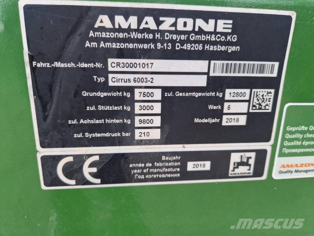 Amazone Cirrus 6003-2 Kombinované sejačky