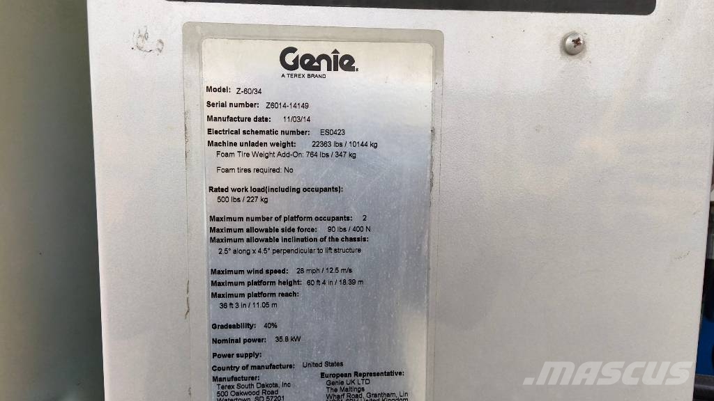 Genie Z 60/34 Коленчатые подъемники