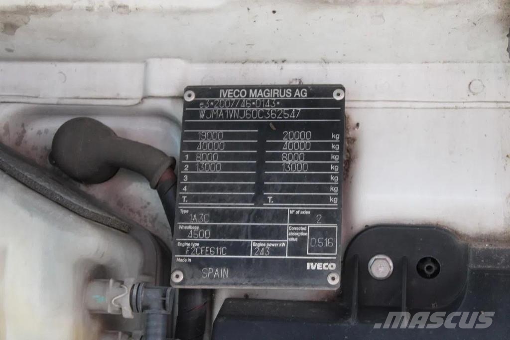 Iveco Stralis 330 + EURO 6 + NICE TRUCK + 19T شاحنات ذات هيكل صندوقي