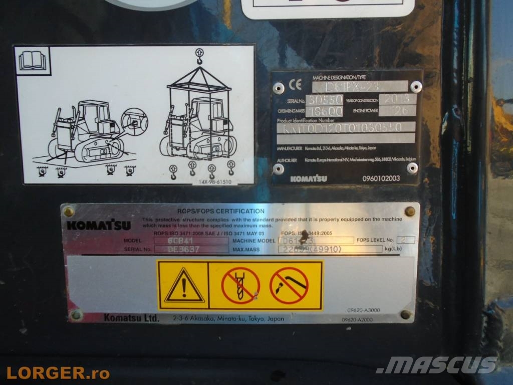 Komatsu D61PX-23 / With 3D laser GPS Vikšriniai buldozeriai