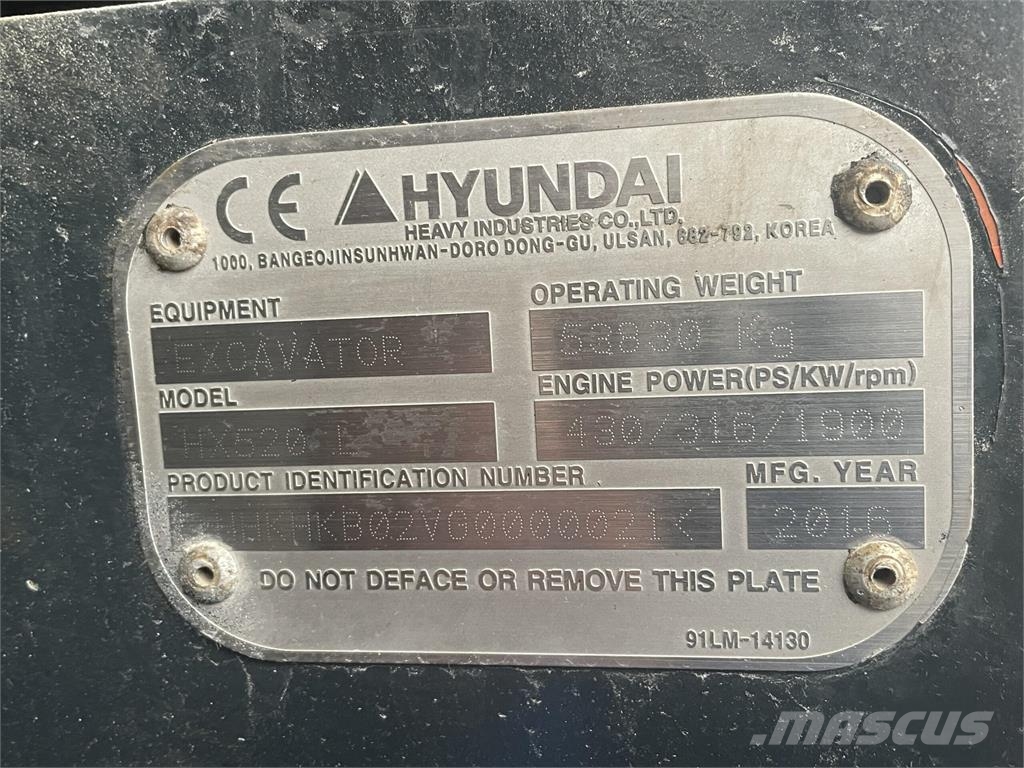 Hyundai HX520L Crawler excavators