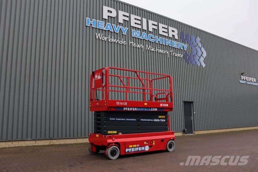 Magni ES1612E Electric, 15.7m Working Height, 250kg Capa Schaarhoogwerkers