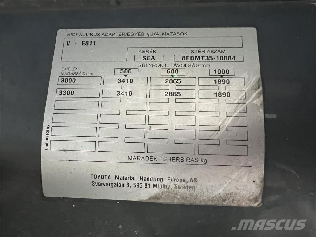 Toyota 8FBMT35 Sähkötrukit