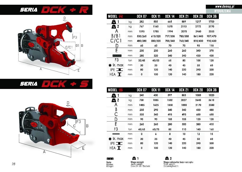  DEMOQ DCK28 Ehituspurustid