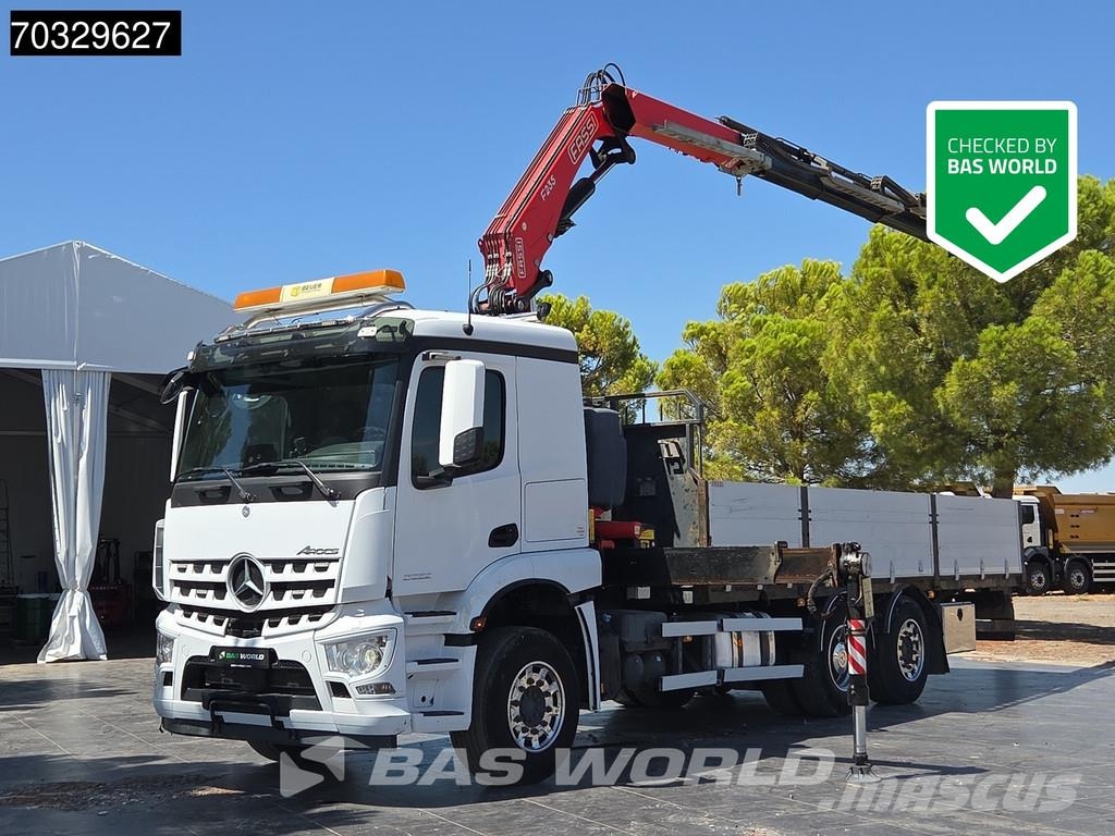 Mercedes-Benz Arocs 2532 Arocs 6X2 FASSI F235A.2.26 E-DYNAMIC Cr 플랫베드/드롭사이드 트럭