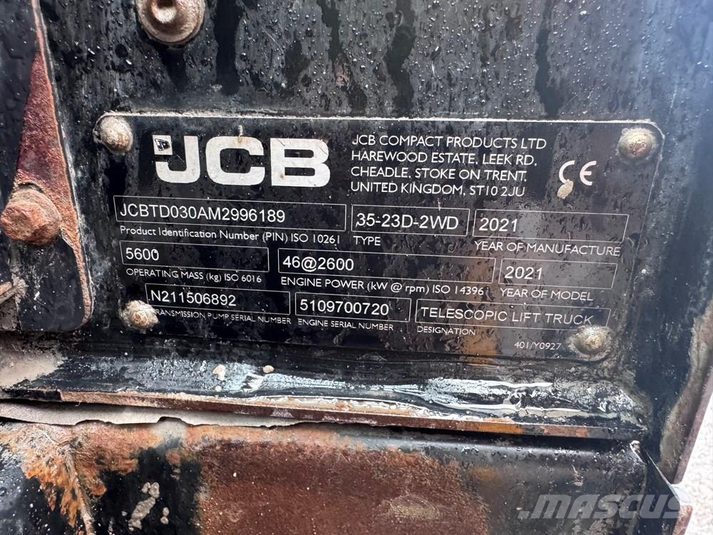 JCB TLT 35-23D-2WD - CONSIGNED TO TCH JCB AUCTION Kahveltõstukid - muud