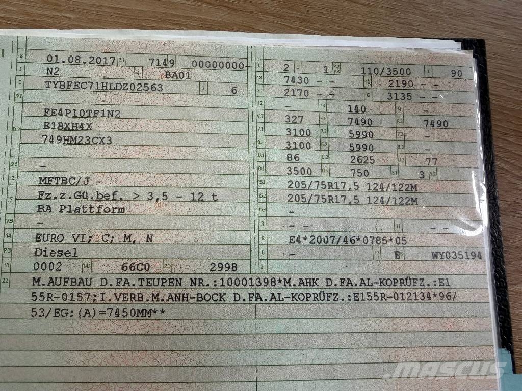 Mitsubishi Fuso Canter Transporter für Teupen LEO 30T Raupena Furgoni altro