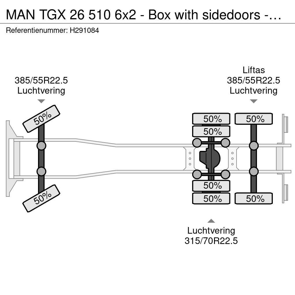 MAN TGX 26 510 6x2 - Box with sidedoors - Retarder - L Furgons