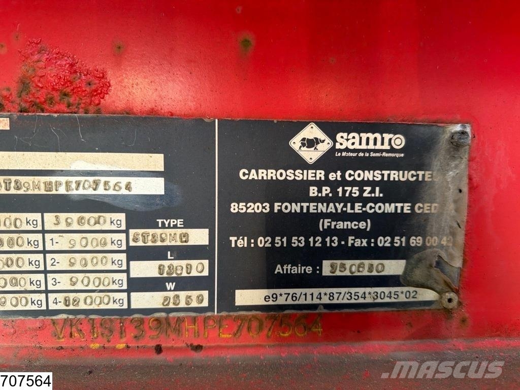 Samro open laadbak Palfinger PK 15500 Roller crane Lavapuoliperävaunut