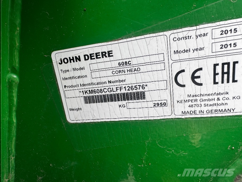John Deere 608 C رؤوس الحصادات الدراسات