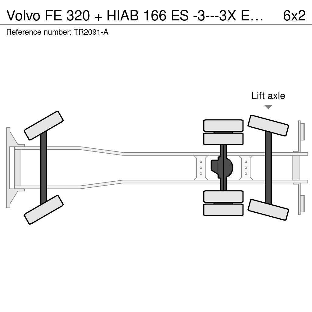 Volvo FE 320 + HIAB 166 ES -3---3X EXT. + MULTILIFT 21to Vrachtwagen met containersysteem
