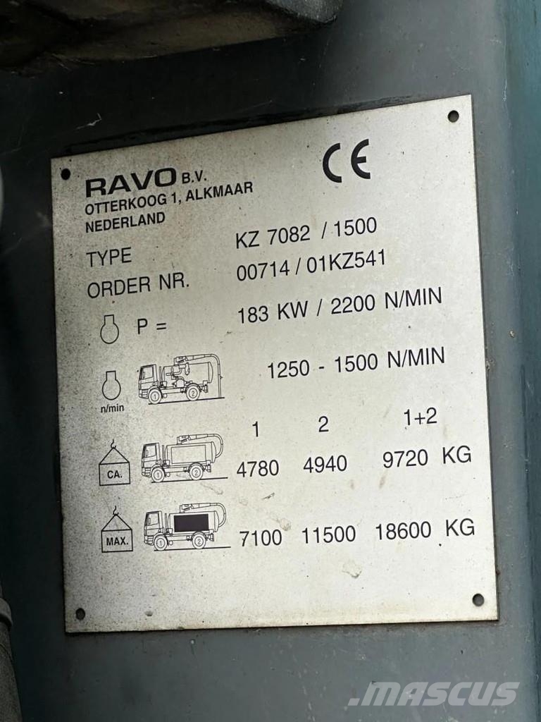 DAF CF 75.250 WITH RAVO KZ7082/150 VACUUM / CHANNEL CL Vakuumski tovornjaki