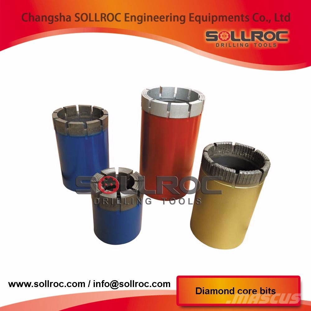 Sollroc Diamond core bits and reaming shell Комплектуючі і запасні частини для бурових установок