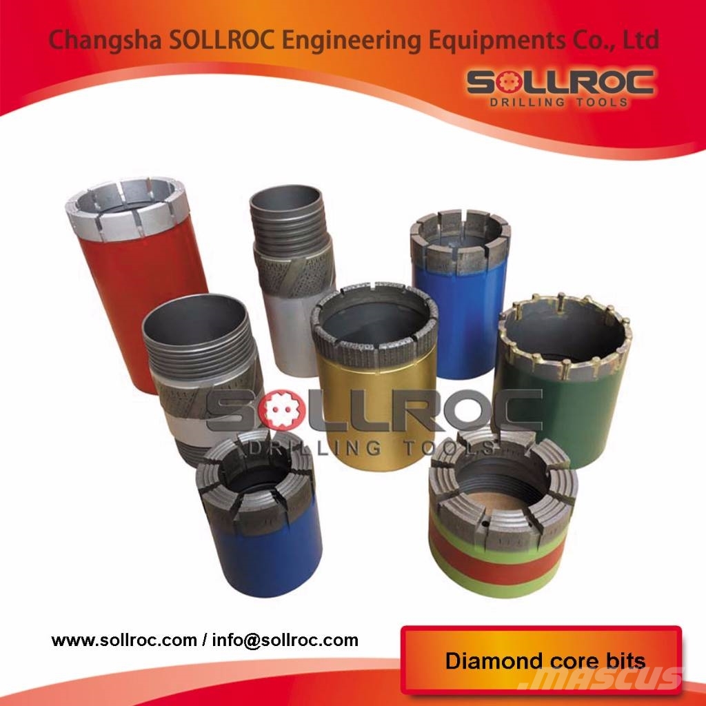 Sollroc Diamond core bits and reaming shell Комплектуючі і запасні частини для бурових установок