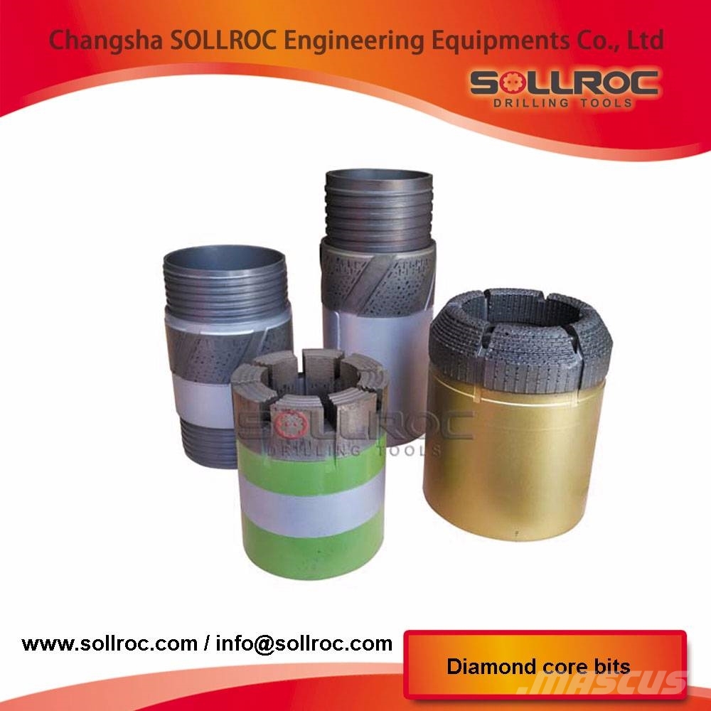 Sollroc Diamond core bits and reaming shell Комплектуючі і запасні частини для бурових установок