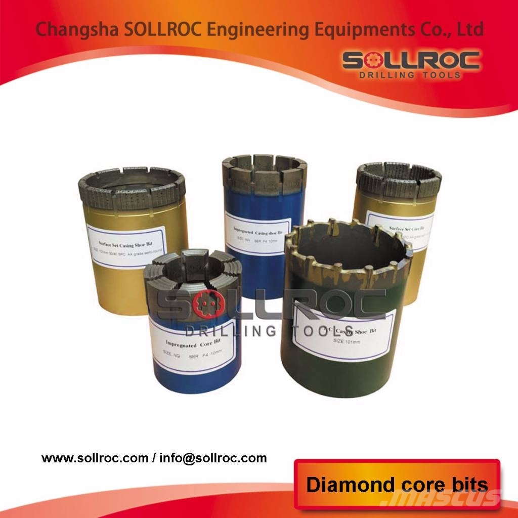Sollroc Diamond core bits and reaming shell Комплектуючі і запасні частини для бурових установок