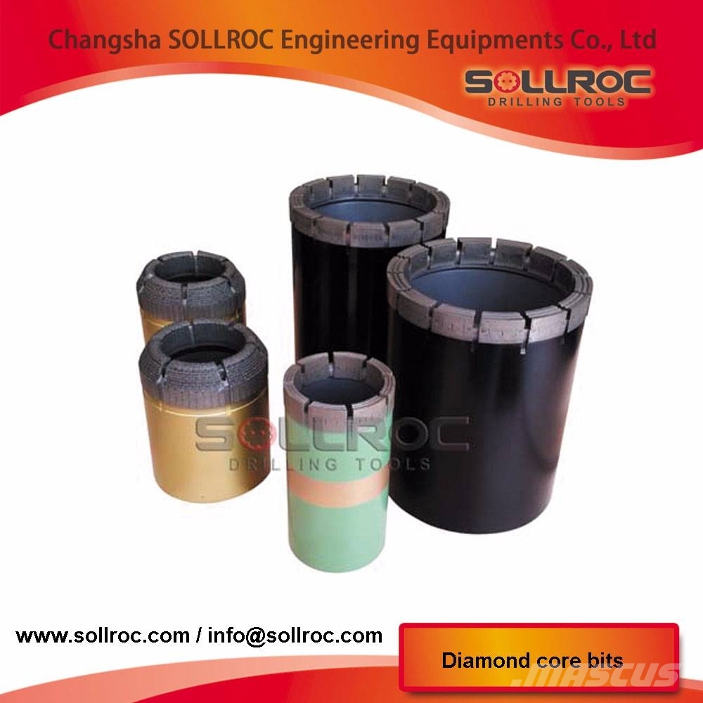 Sollroc Diamond core bits and reaming shell Комплектуючі і запасні частини для бурових установок