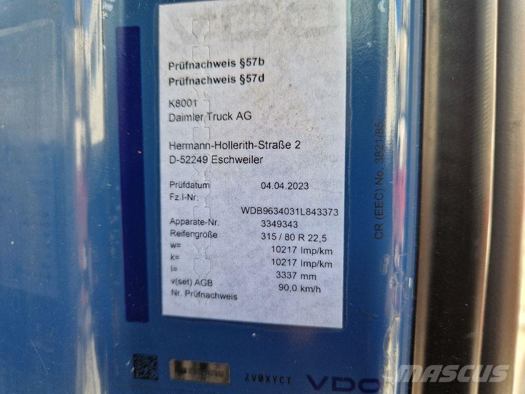 Mercedes-Benz ACTROS 1843 LS Sadulveokid