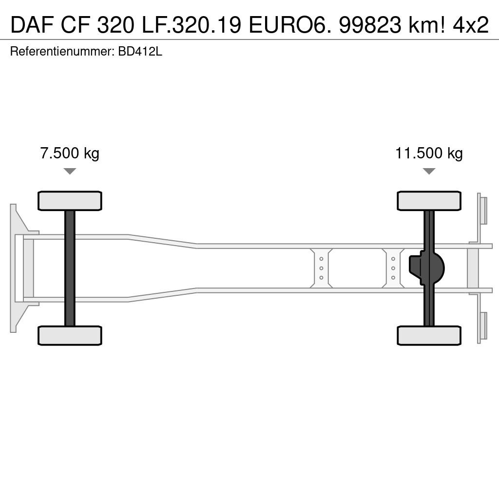 DAF CF 320 LF.320.19 EURO6. 99823 km! Kofferaufbau