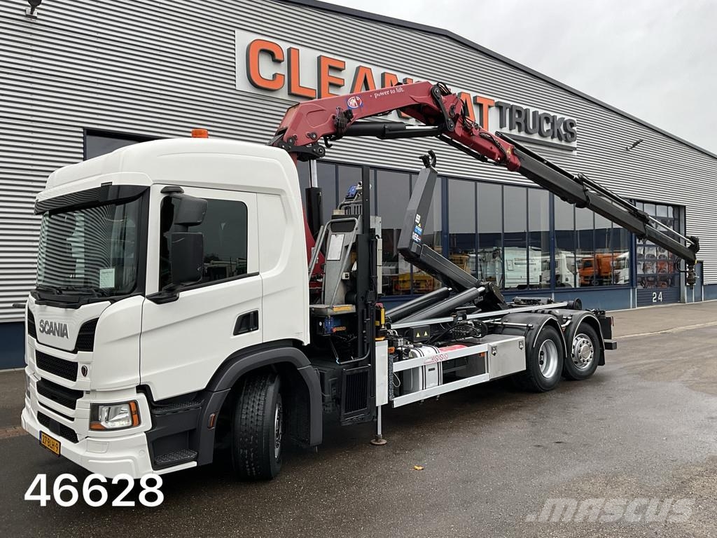 Scania P 360 HMF 22 Tonmeter laadkraan Rol kiper kamioni s kukama za dizanje