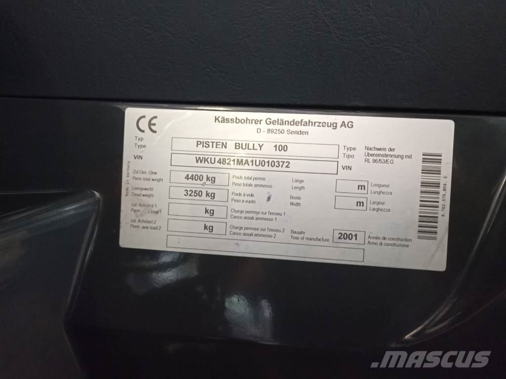 Kässbohrer Pistenbully PB 100 토양관리 장비 - 기타