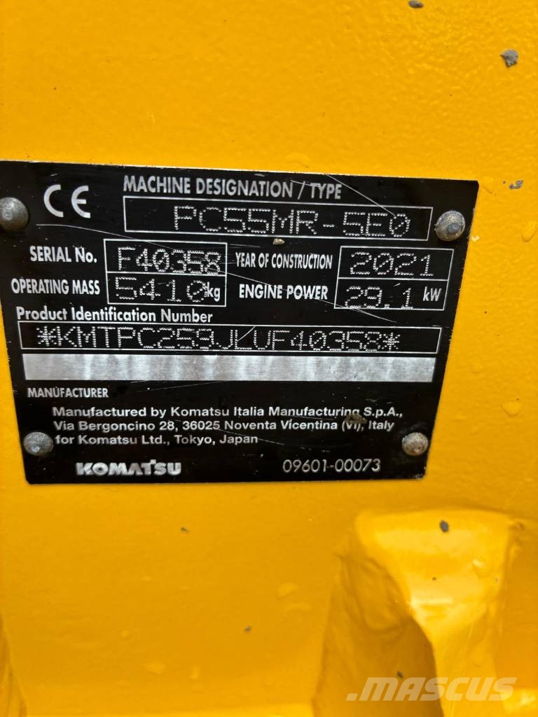 Komatsu PC 55 MR-5 小型挖土機/掘鑿機<7t(小型挖掘機)