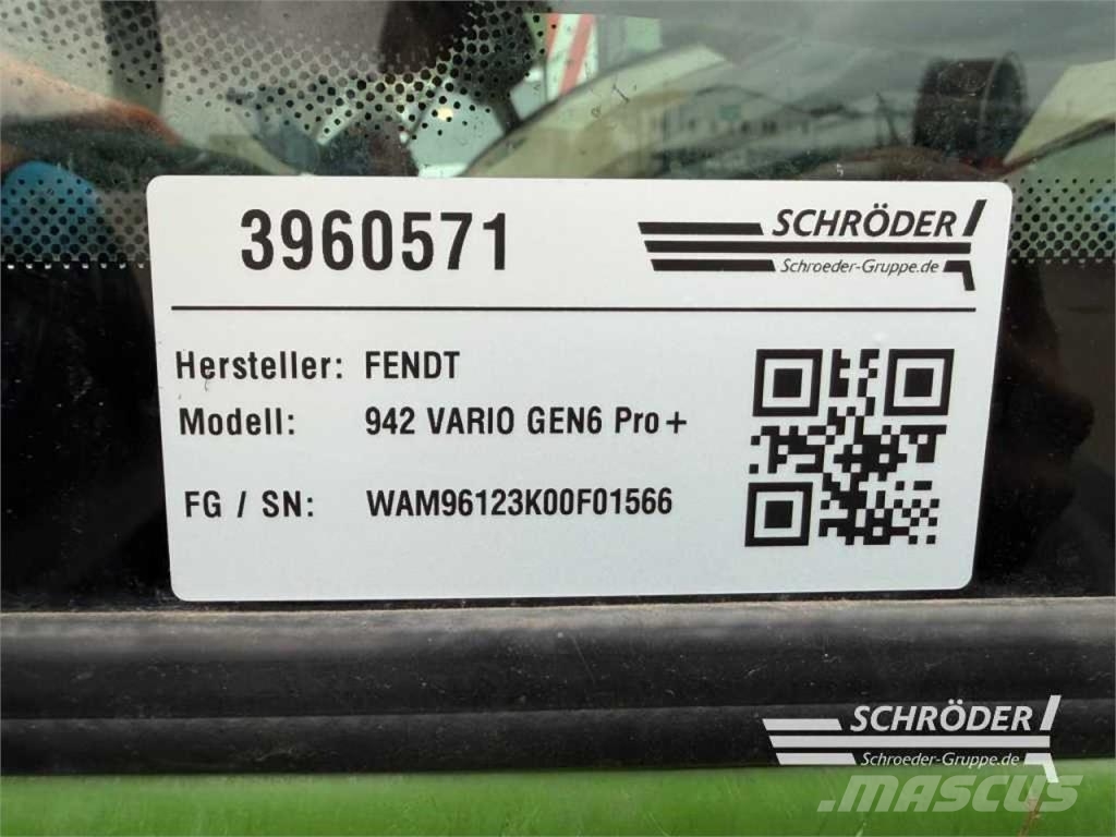 Fendt 942 GEN6 PROFI PLUS Traktorer