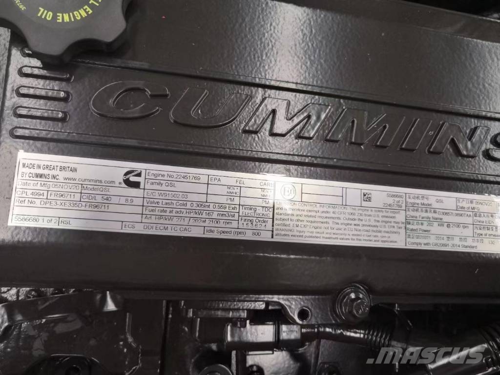 Cummins QSL9 CPL4994 excavator engine /excavator motor 引擎/發動機