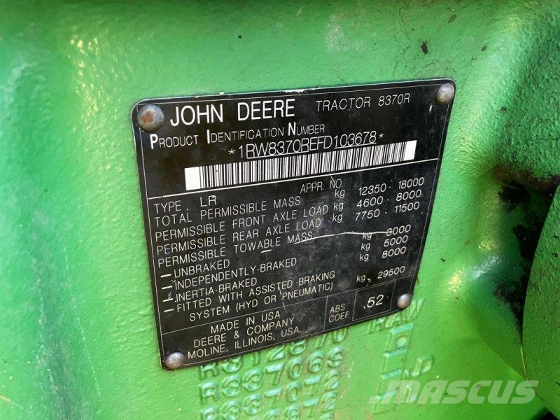 John Deere 8370R Traktorid