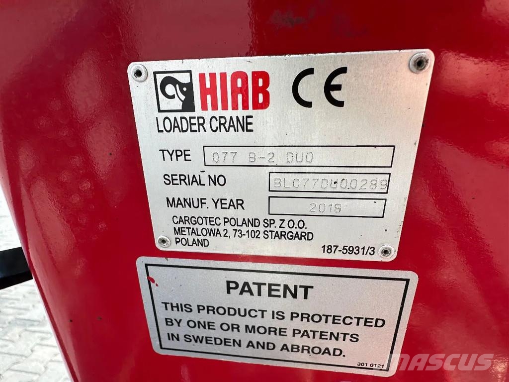 Hiab 077 B-2 DUO Crane / Kraan / Autolaadkraan / Ladekr Mobiilinosturit