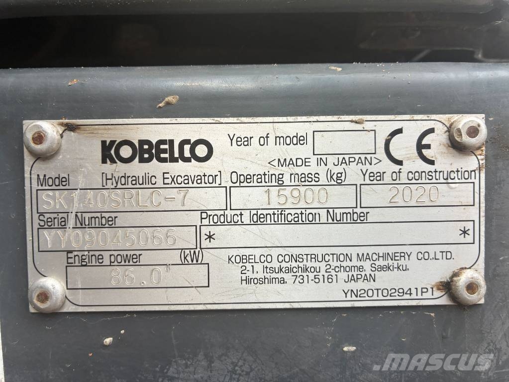 Kobelco SK140SRLC-7 Excavadoras sobre orugas