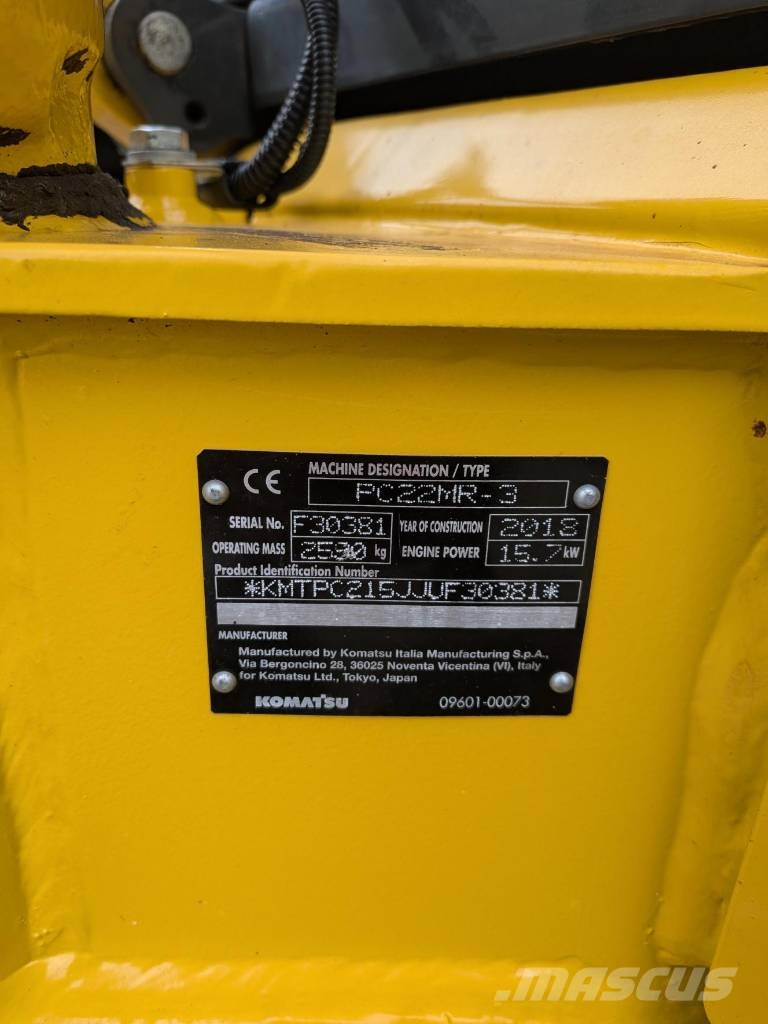 Komatsu PC 22 MR-3 Minikaivukoneet < 7t
